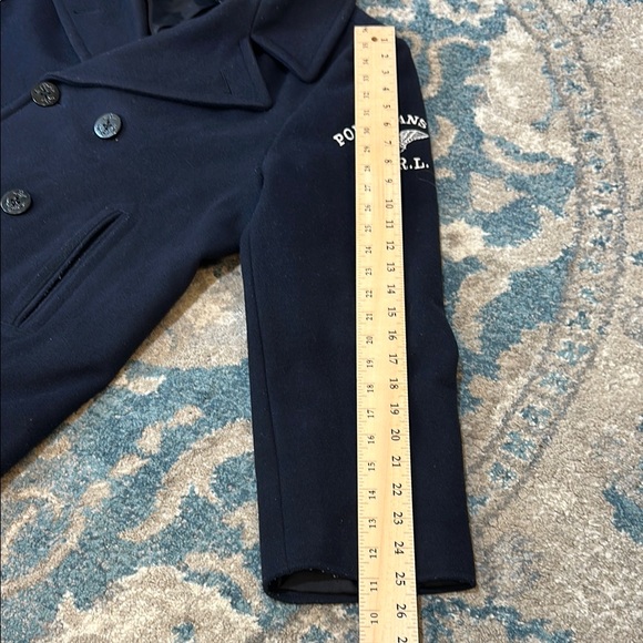 Ralph Lauren Dark Blue Navy Pea Coat - Picture 6 of 7